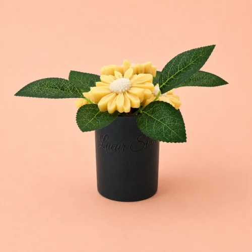 Bouquet de cire marguerites parfumées – Décoration florale artisanale