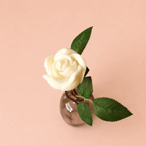 Rose Eternelle - Fleur décorative en cire
