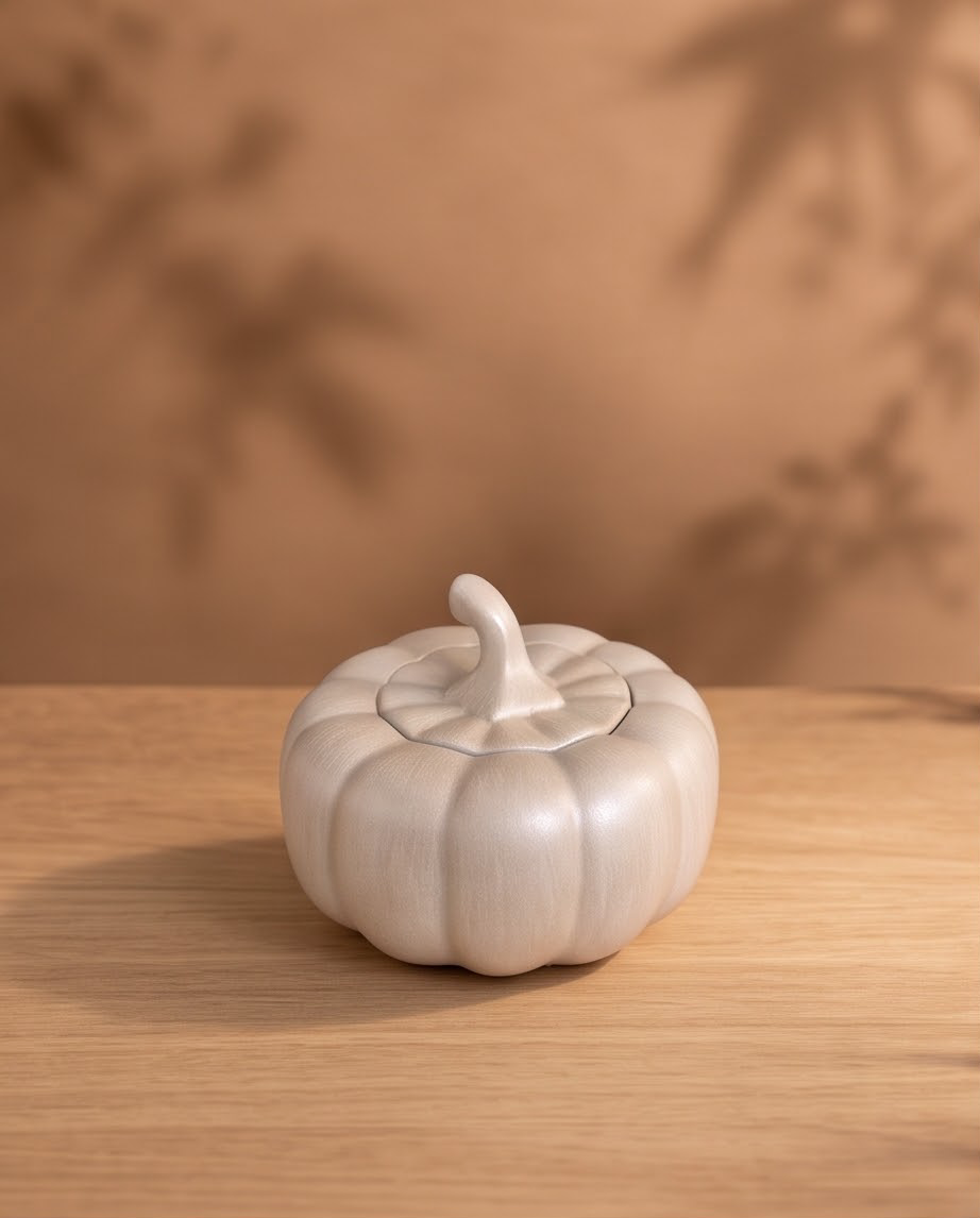 Bougie Mini Citrouille Blanche – Image 2