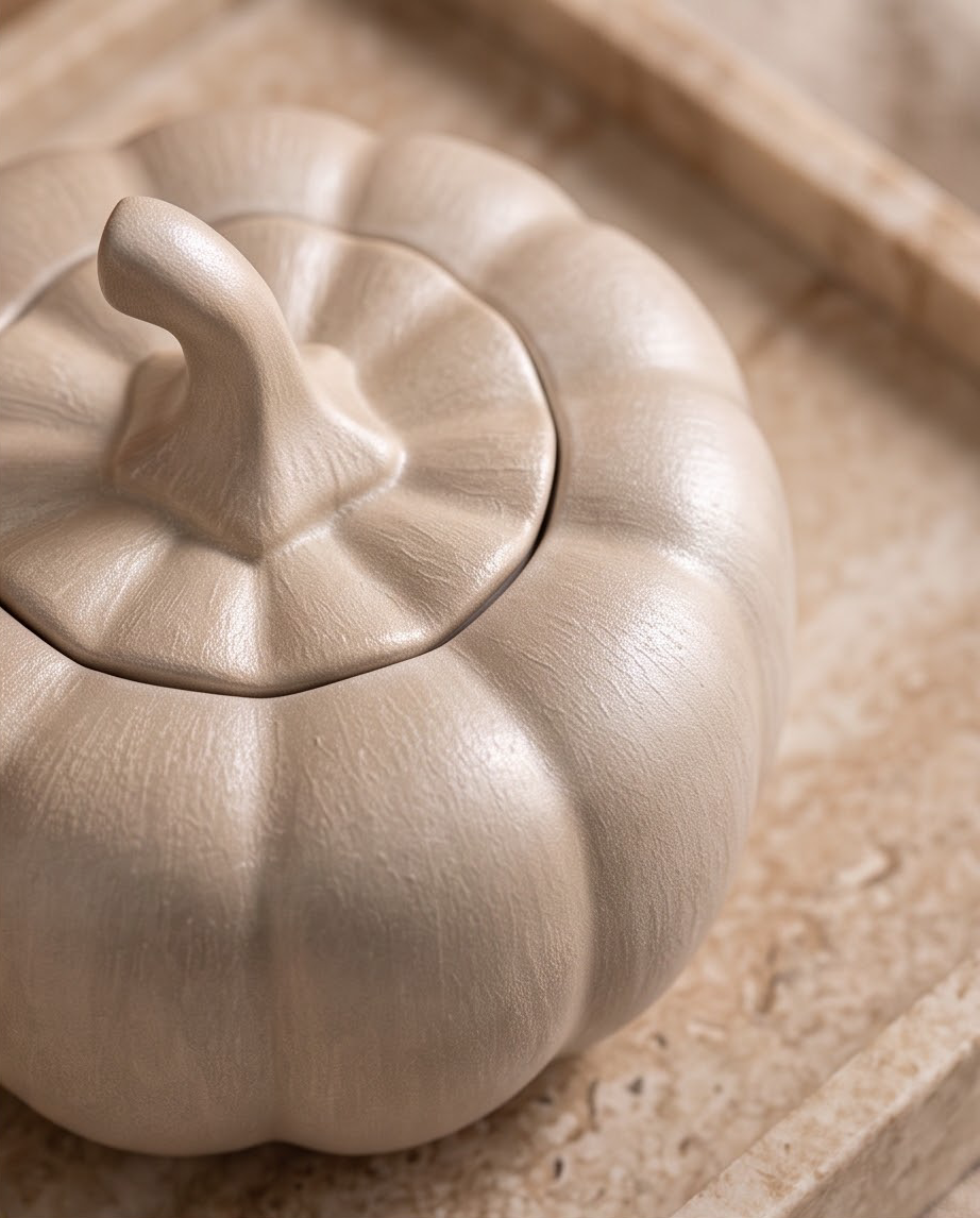 Bougie Mini Citrouille Blanche – Image 3