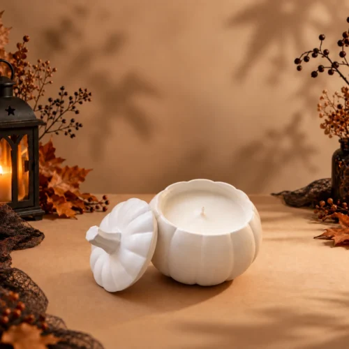 Bougie Citrouille Blanche Grand Format
